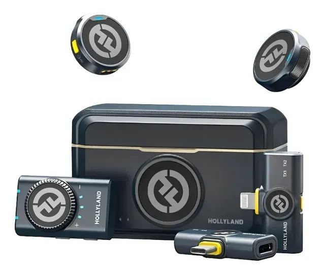 Microfone Hollyland Lark m2 Combo Usb-C e Lightining 2 MICROFONES