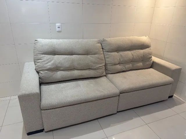 Sofá retrátil de linho 2,40  - Foto 4