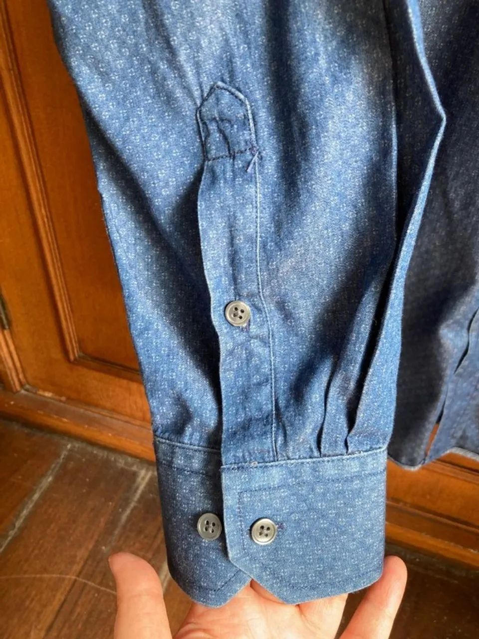 Camisa casual Brooksfield manga longa estampada  - Foto 4