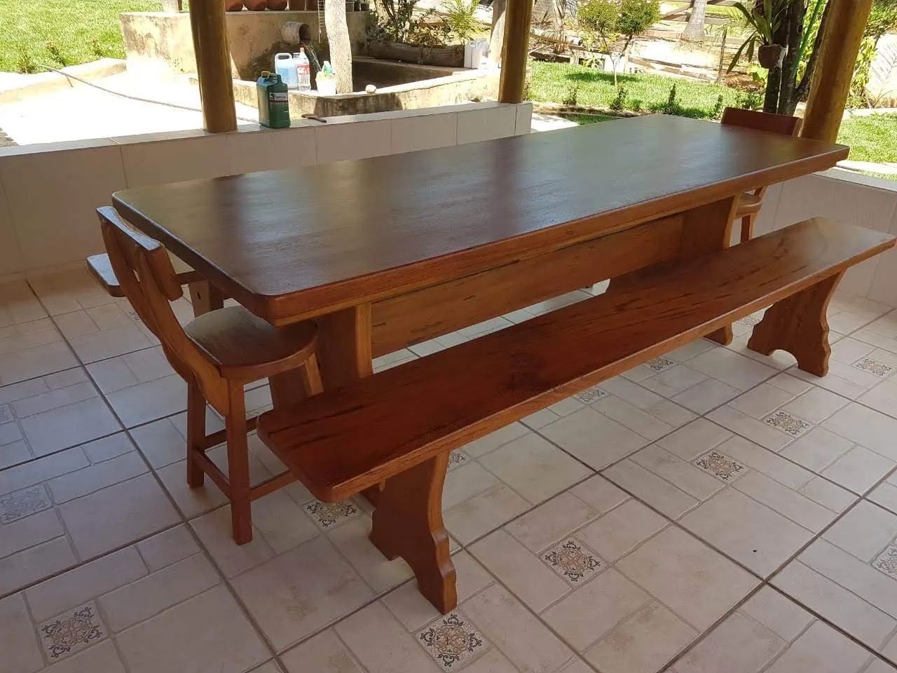 Mesa 3 metros com 2 bancos  - Foto 4