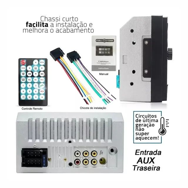 Central Multimídia MP5 7 Polegadas Touch Bluetooth + Rádio + Usb Novo Pronta Entrega - Foto 5