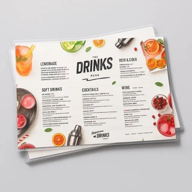 Cardápio /Menu impresso plastificado - Foto 3