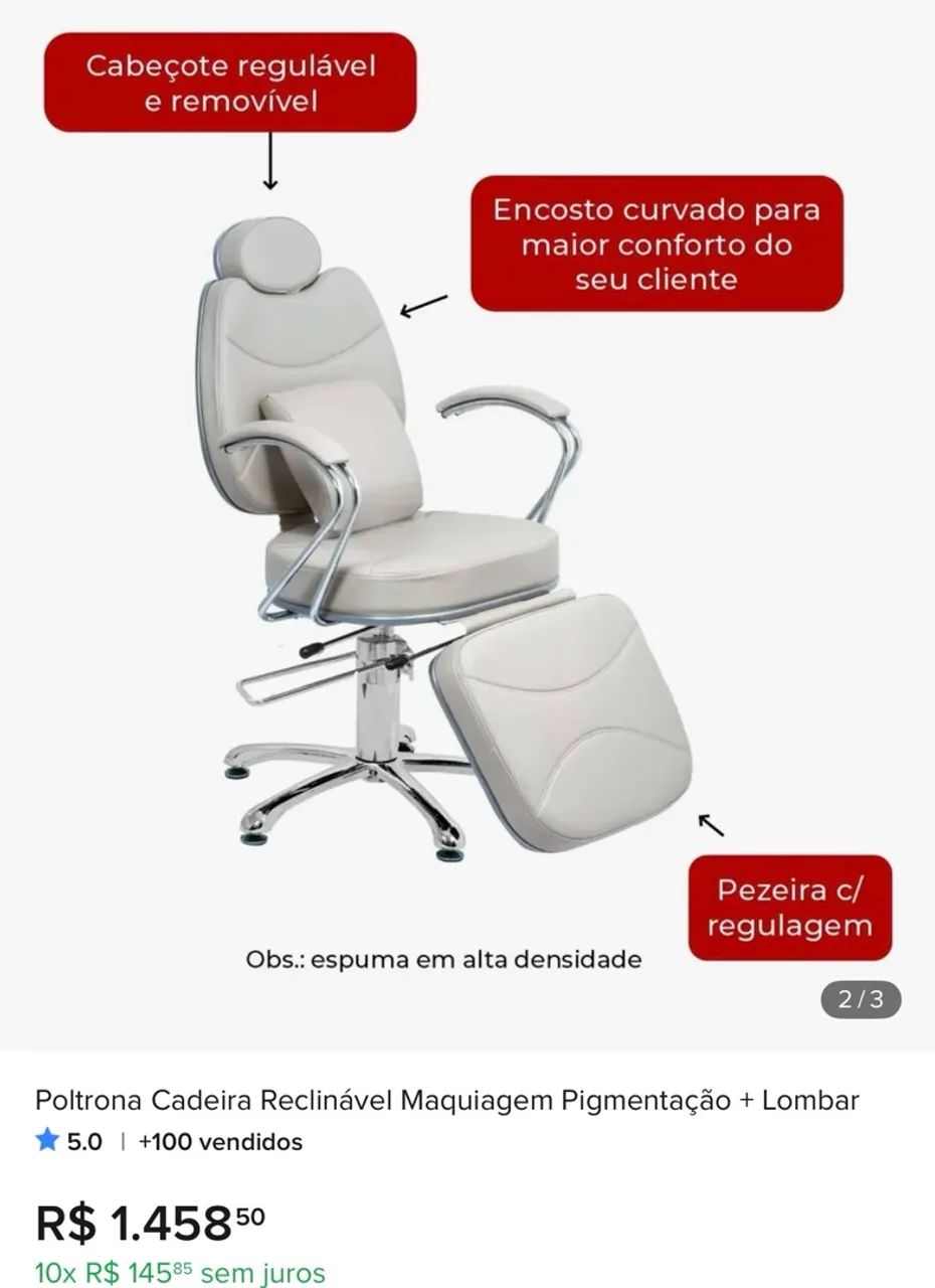 Vende-se poltronas para estética  - Foto 3