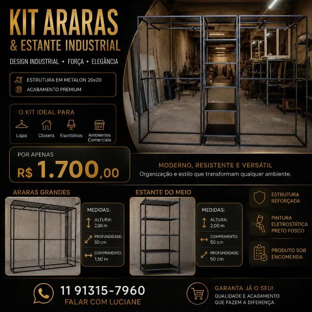 Arara Estilo Industrial 