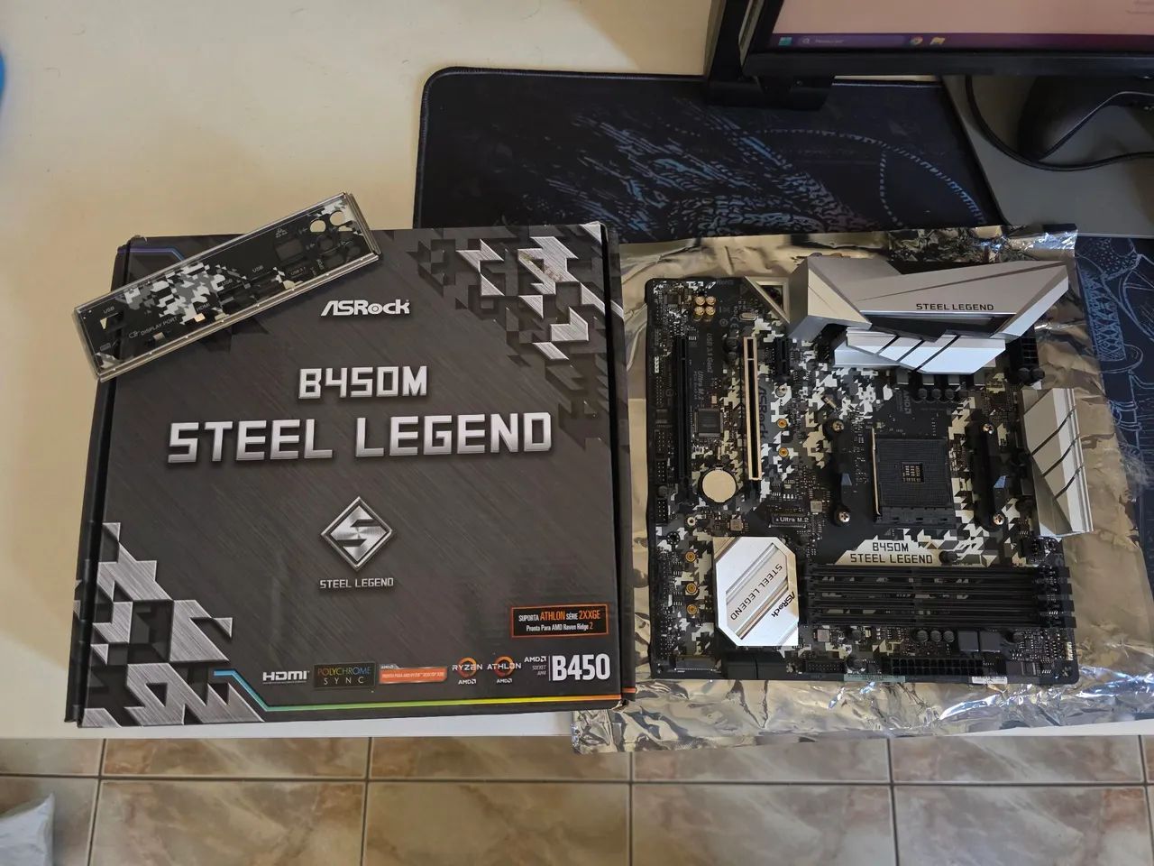 Placa-mãe Asrock B450M Steel Legend AM4