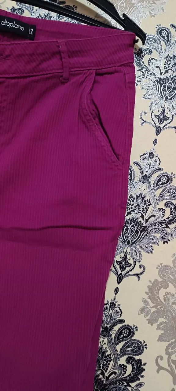 Calça rosa marca Alto Plano veste 42 - Foto 5