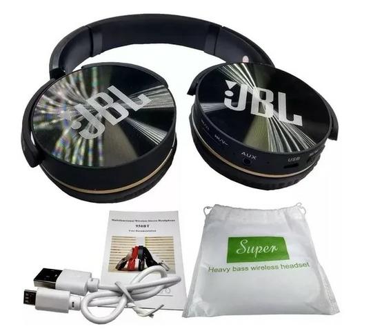 Kit Fone De Ouvido Bluetooth Jbl JB950 + Cartão 8gb+ Cabo P2xp2 - Foto 4