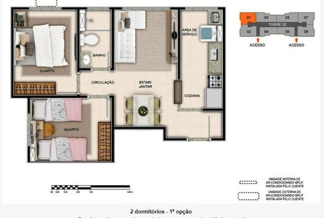 Apartamentos com 2 dormitórios em construção próximo ao shopping - Foto 5