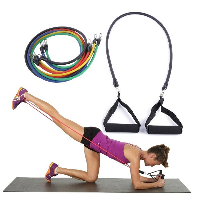 Kit Elásticos Para Exercícios De Resistência 11 Peças CrossFit - Foto 3
