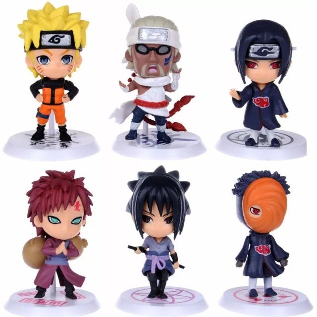 Bonecos Naruto Sasuke Sakura Kakashi Zabuza Haku kit com 6 - WIN  Colecionáveis