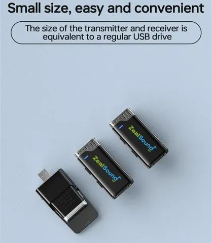 Microfone lapela sem fio Wireless Zealsound  - Foto 5