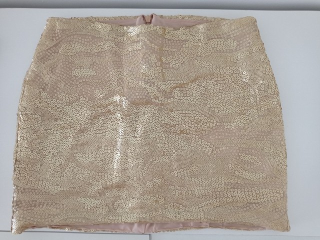 Mini saia patê dourado CARNAVAL