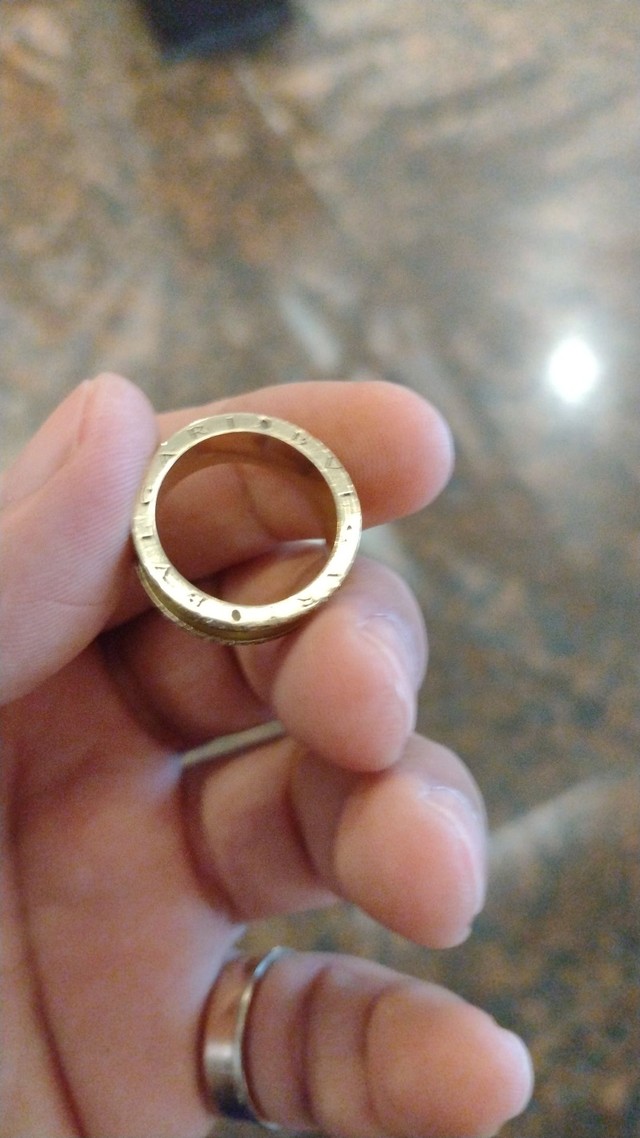 Alianças estilo Bvlgari, em ouro 18k. - Foto 5