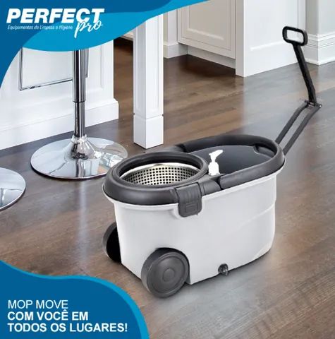 Balde Perfect Mop Pro 360 Inox C/3 Refis