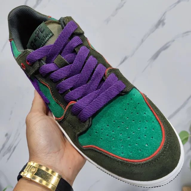 Tenis Bape Sta Sk8 Dark Purple Green - Foto 2
