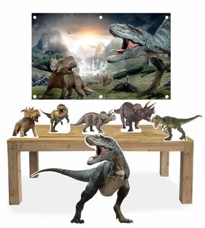 15 Centro De Mesa Dinossauro T Rex Aniversário Infantil Mdf