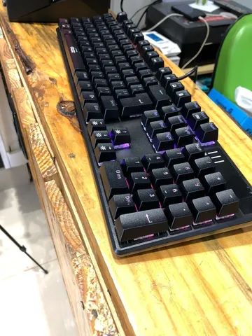 Teclado gamer Dazz Cybertronic QWERtY Content Blue português