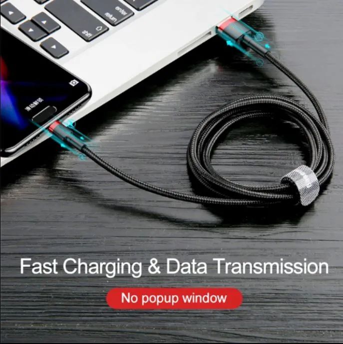 Cabo Baseus Reforçado Carga Rápida 3.0 USB-A/Tipo-C (1 ou 2 Metros - Foto 4