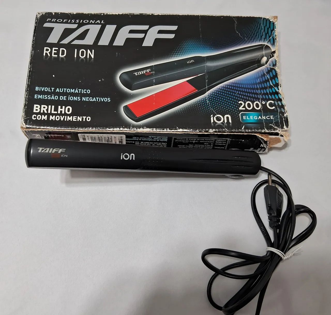 Chapinha / Prancha de cabelo Taiff Red Ion 200°C