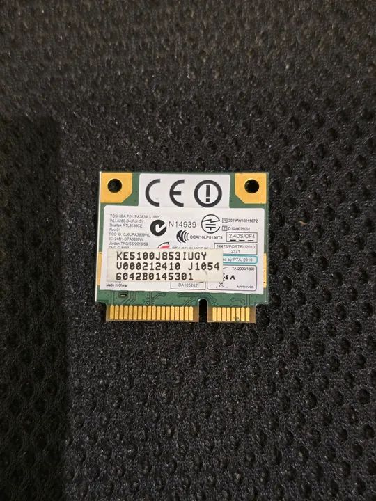 Toshiba satellite L755-S5216 portátil sem fio wifi cartão p/n: PA3839U-1MPC<br> - Foto 2