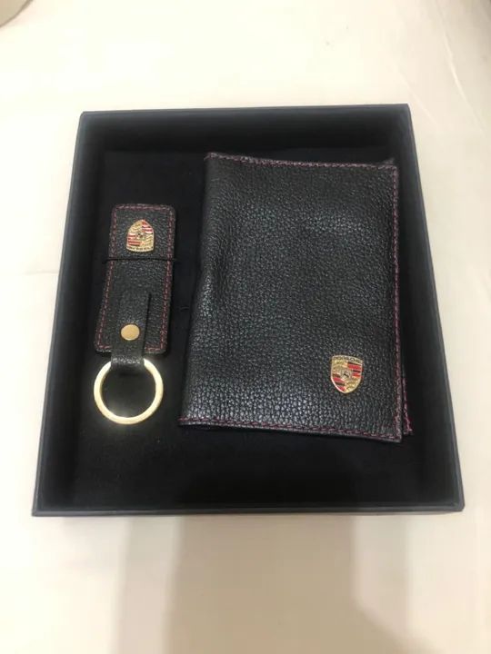 Conjunto carteira e chaveiro porsche - Foto 2