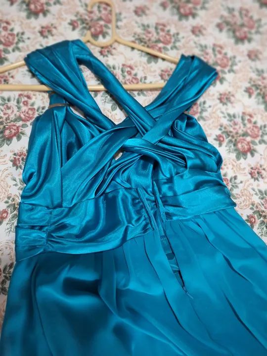 vestido de cetim balão semi novo - Foto 3