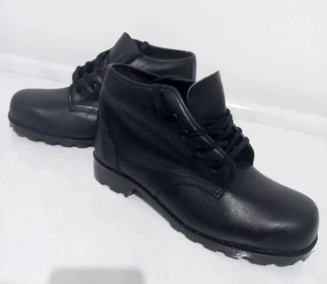 Coturno cano baixo , bico de aço , em couro legítimo , Leiam o Anúncio - Foto 4