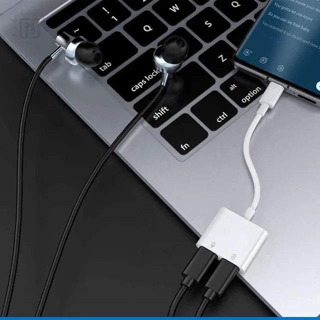 Adaptador Divisor Tipo C Para Fone de Ouvido e Carregador Simultaneamente Usb-C iPhone 15 - Foto 3
