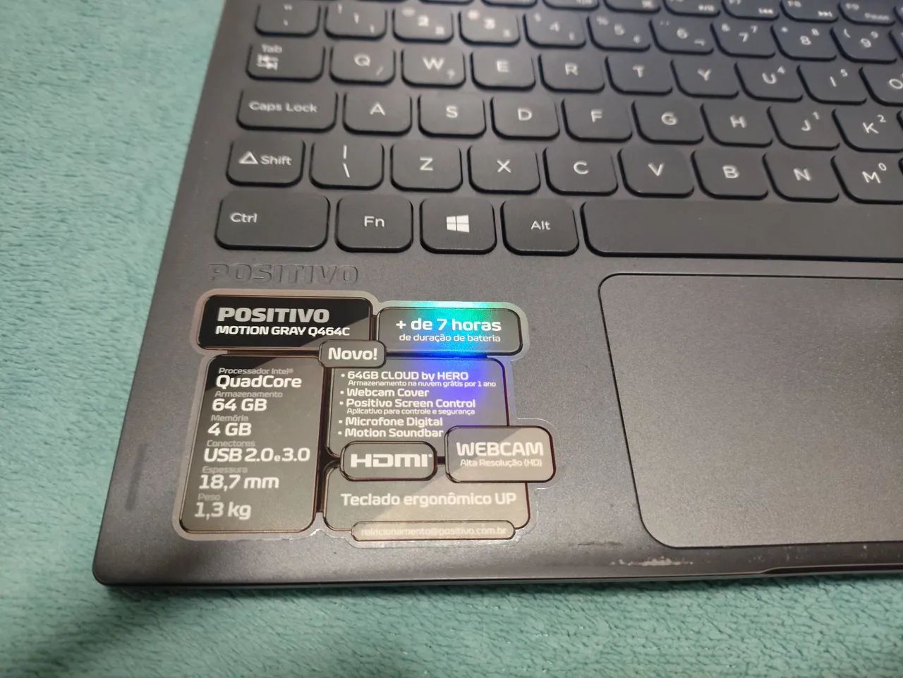 Notebook Positivo Motion Gray 0464C 64GB 4GB RAM Com Windows 11