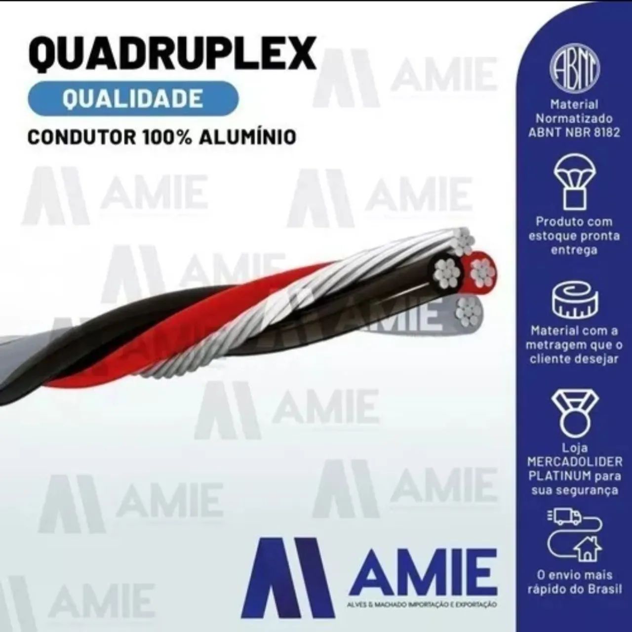 CABO ALUMÍNIO QUADUPLEX 16MM - 100M - Foto 3