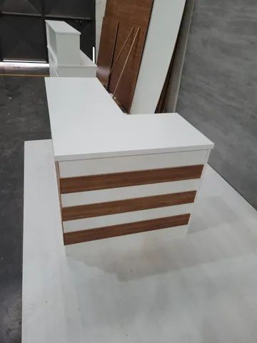 mesa L canelada branca - Foto 4