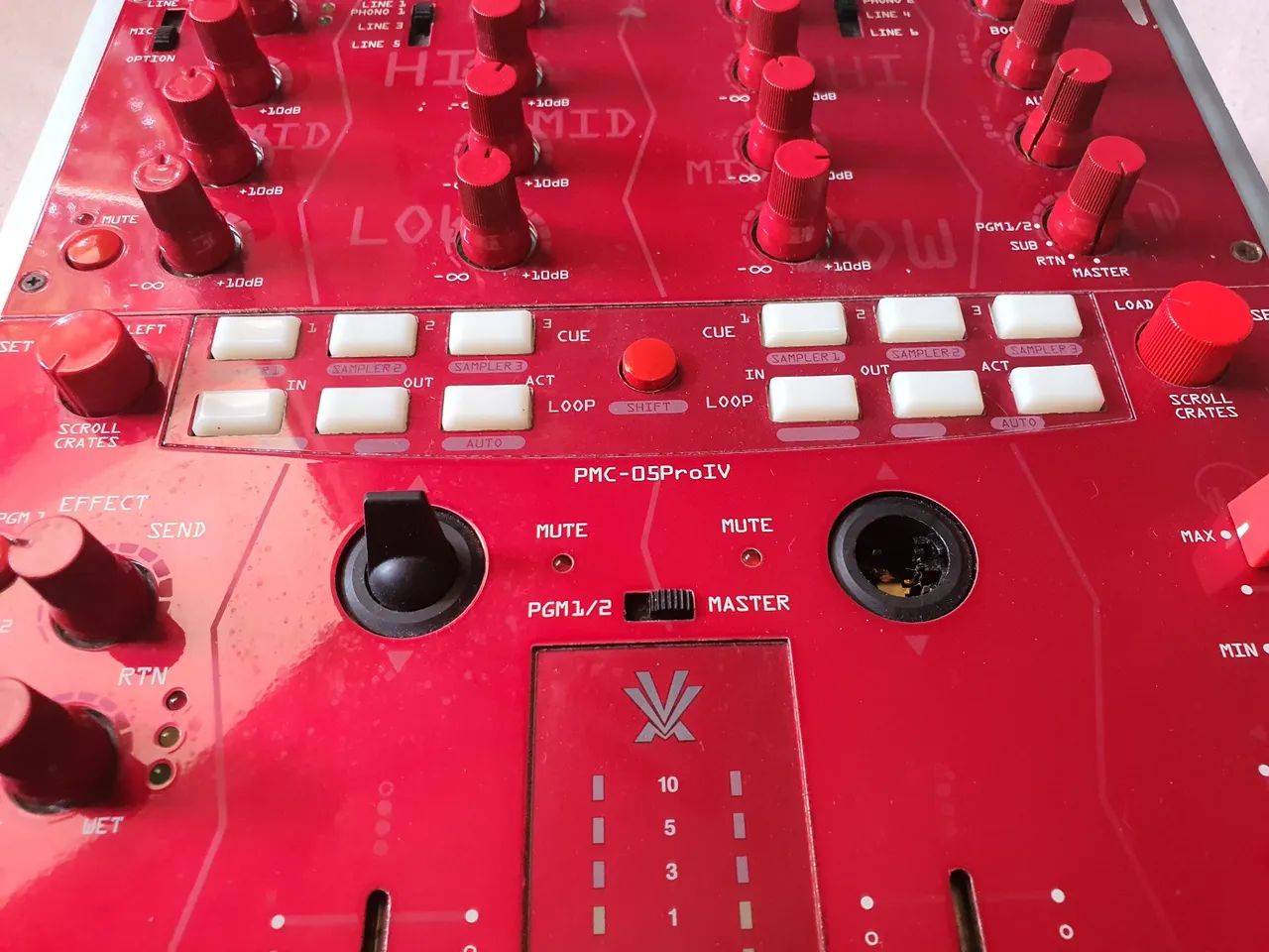 Mixer Dj Vestax PMC-05 Pro IV Scratch Vermelho Colecionável