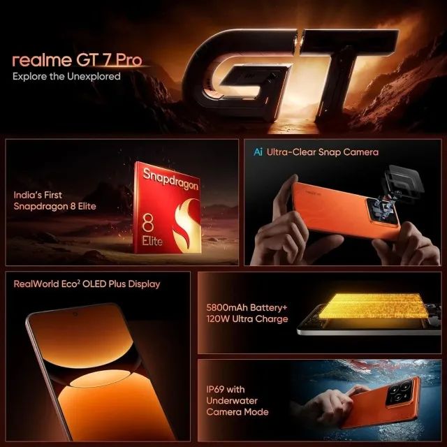 Celular Realme GT7 Pro RMX5011 Dual Chip 512GB 5G - Celulares e