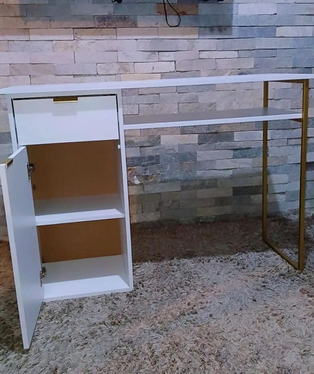 Mesa de Escritório Moderna com Gavetas - Foto 2
