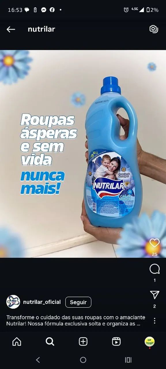 Amaciante Nutrilar - Galao com 5 litros