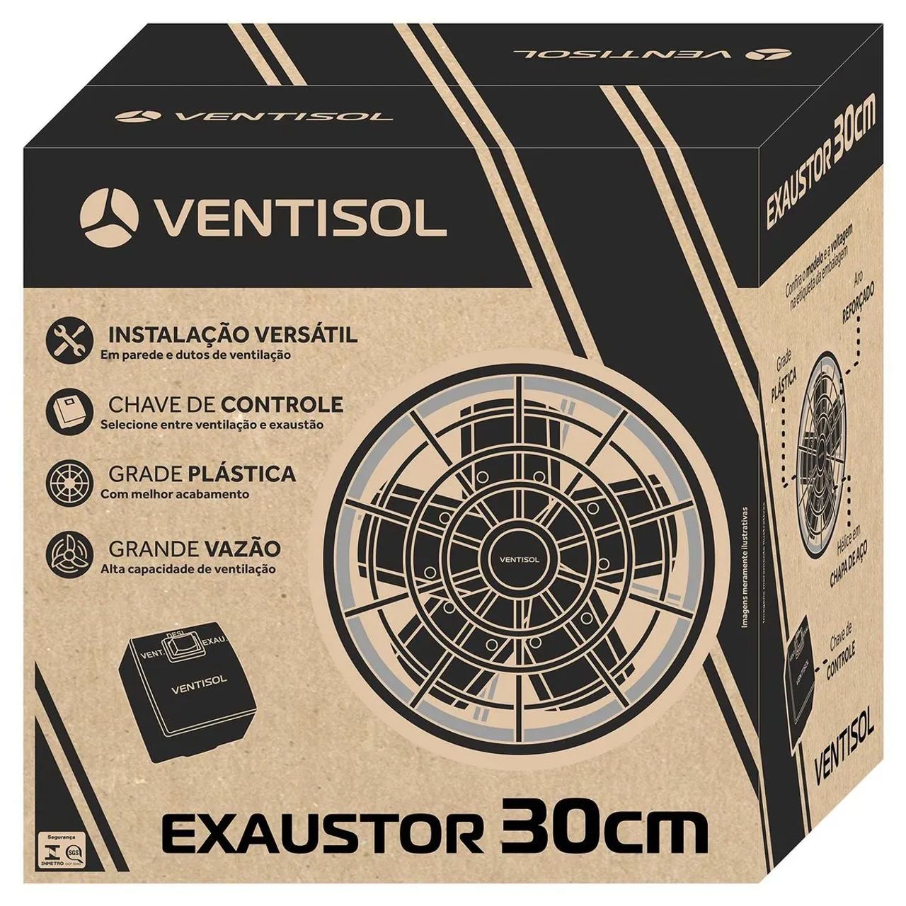 Exaustor Comercial Premium 30 cm 1/6CV 127v e 220v Ventisol - Foto 4
