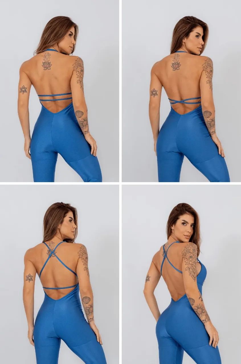 Macacão Azul fitness