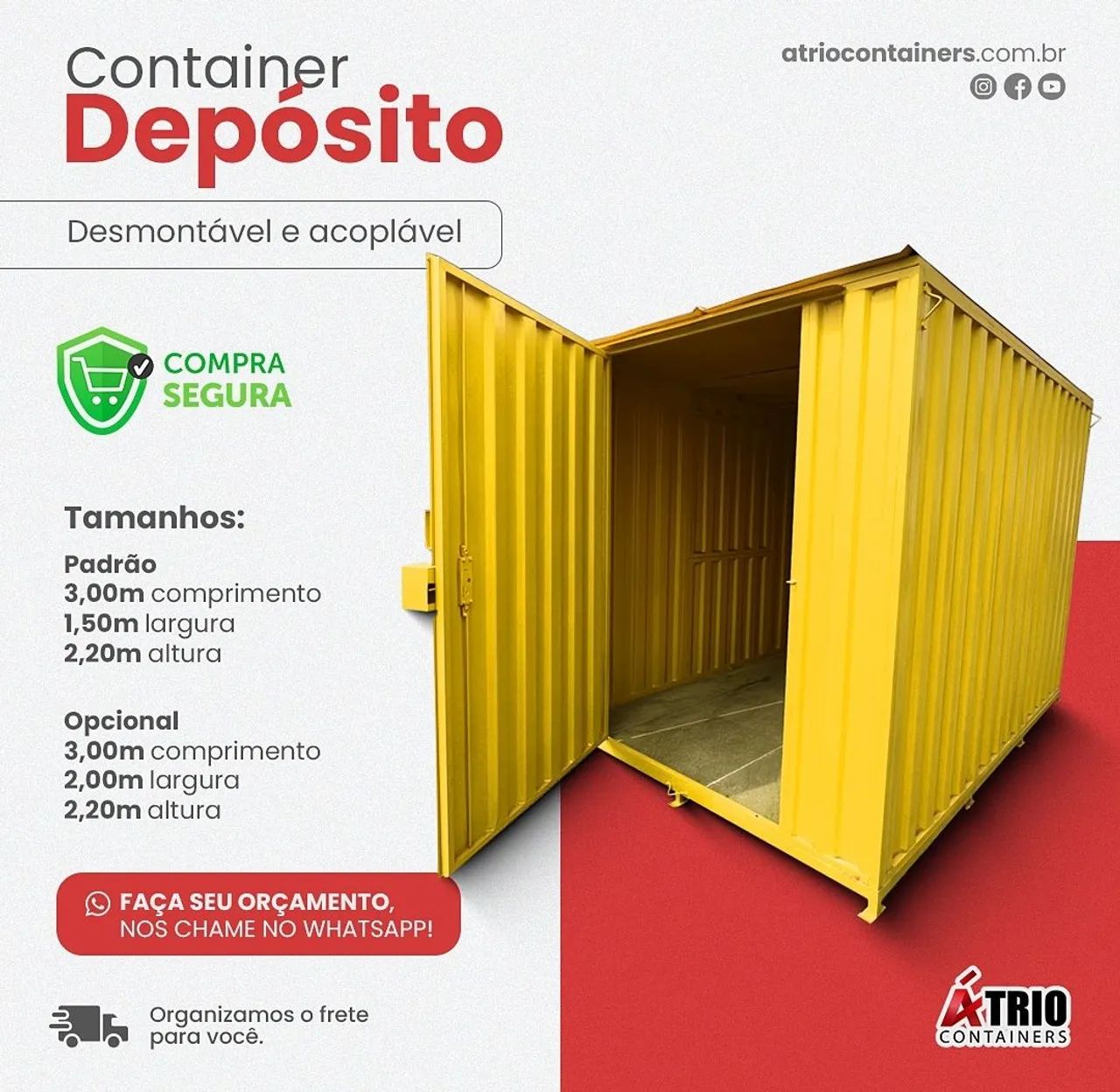 Container Depósito 3m 6m SUPER OFERTA ATACADO