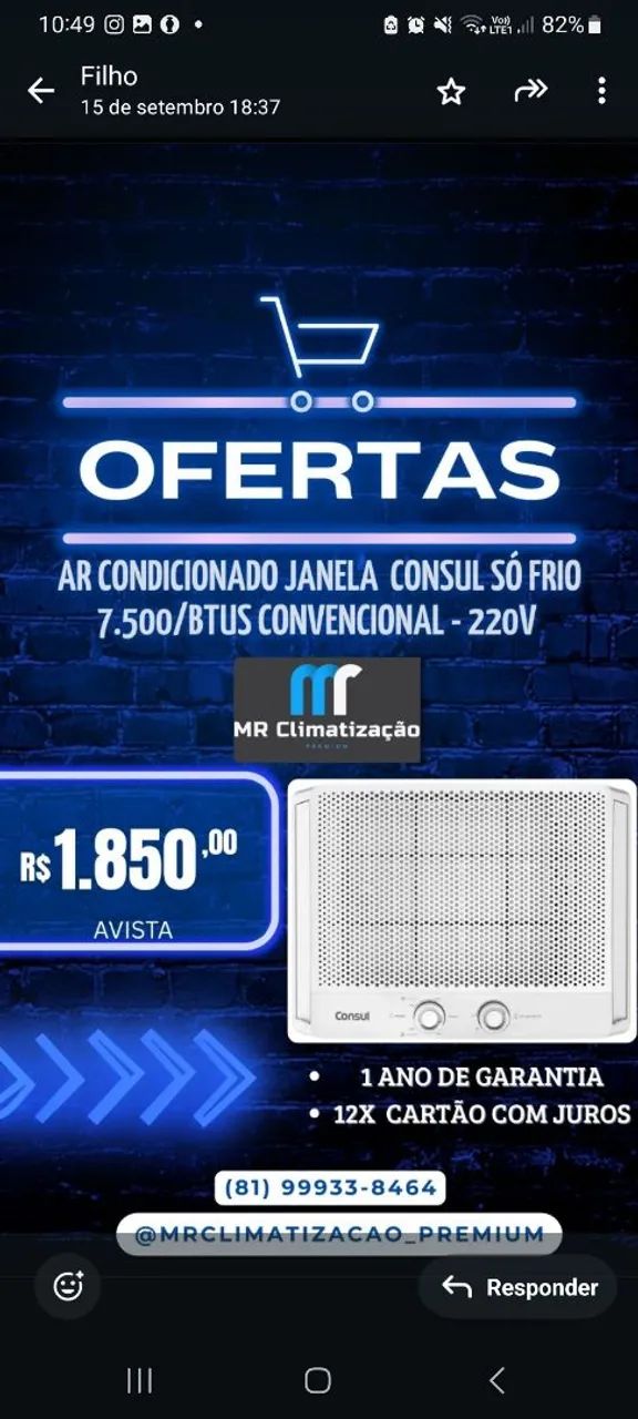 Ar condicionado novo 64312217346434120