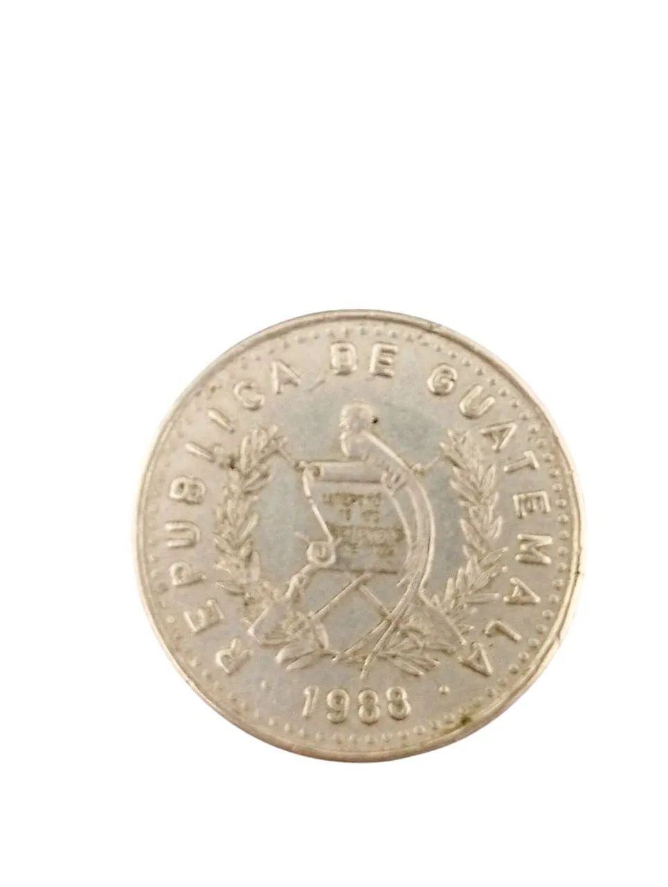 Moeda Guatemala 25 Centavos 1988 - Foto 2