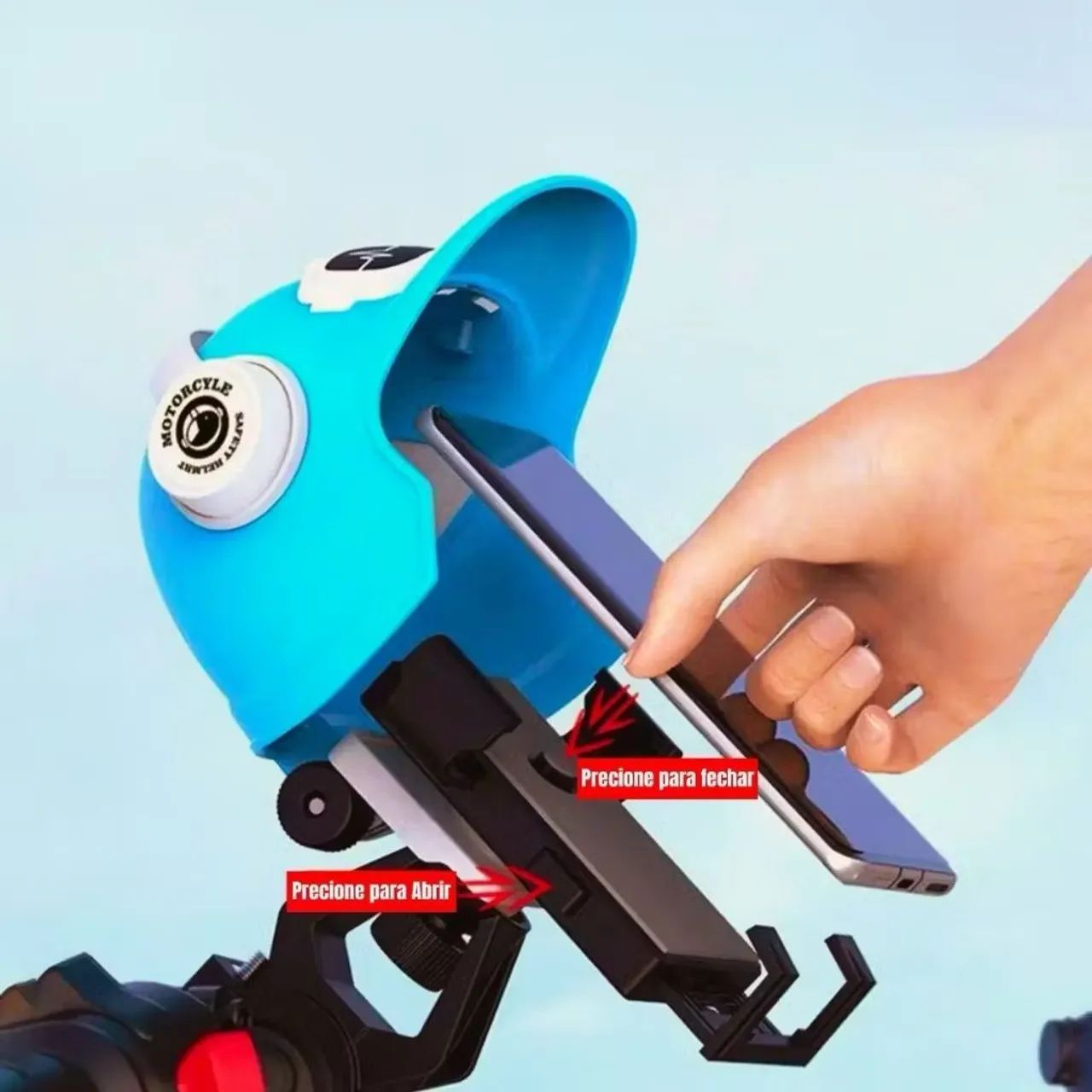 Suporte Para Telefone Celular De Motocicleta Com Capacete E Navegação