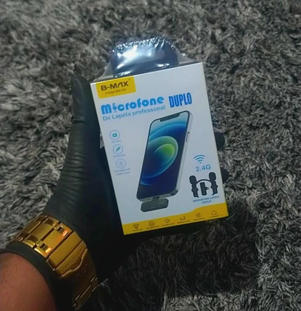 Microfone de Lapela sem fio k9 vlog compatível tipo-c ou Iphone
