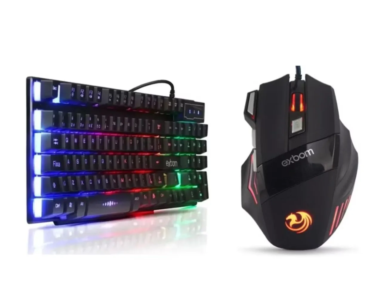 Kit Teclado e Mouse Gamer Exbom