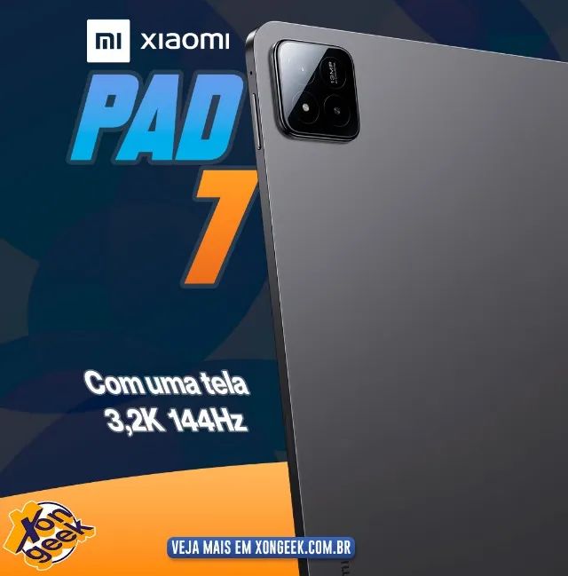 Tablet Xiaomi Pad 7 128GB/8GB RAM | Cinza | Wi-Fi - Dolby Vision