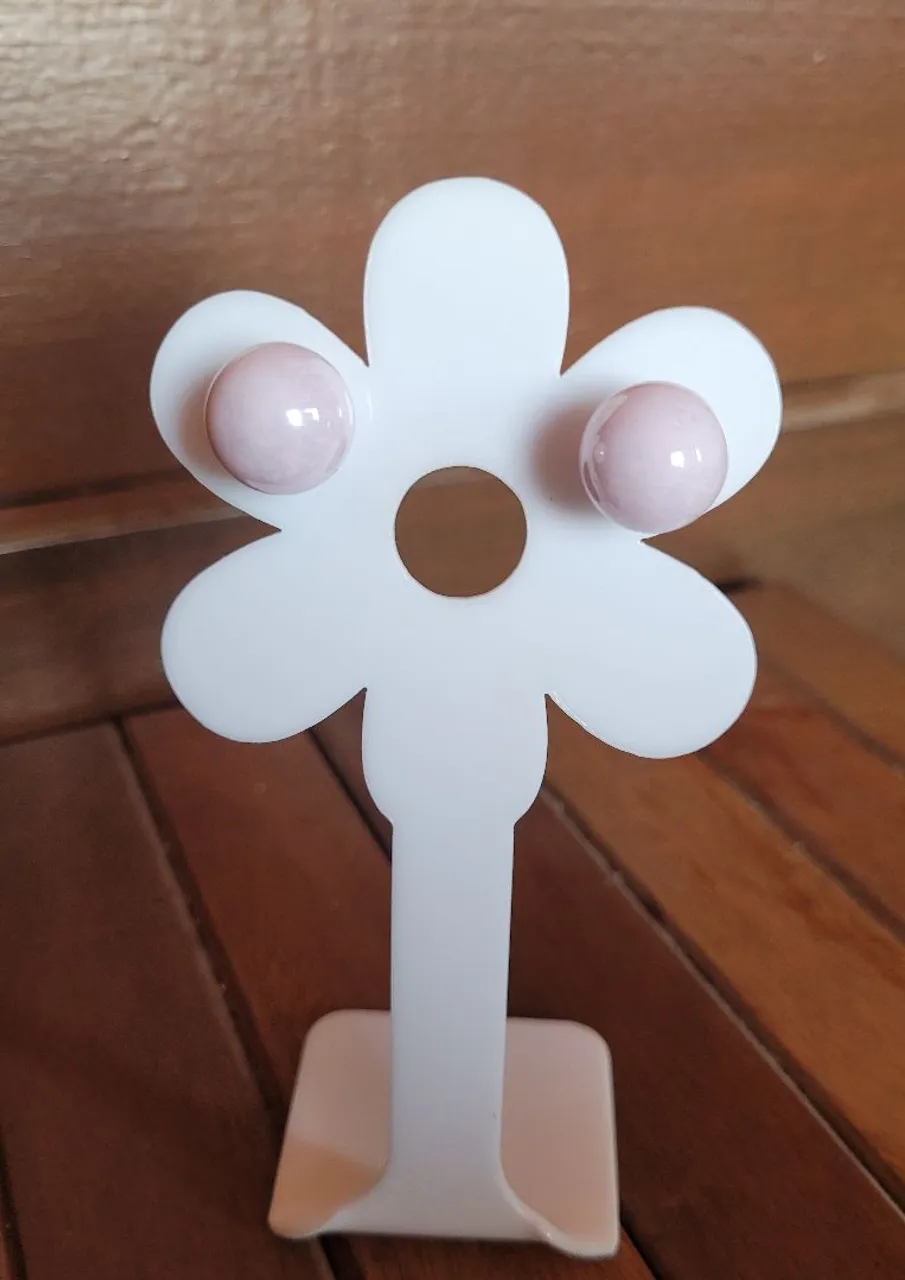 Brinco Bolinha Rosa