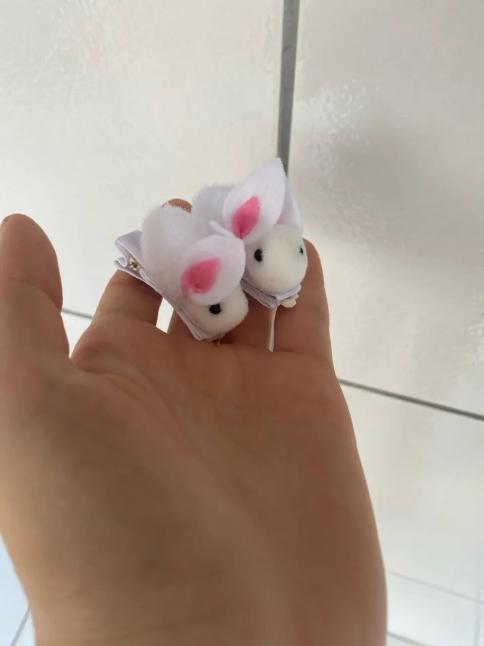 Presilha de cabelo do coelho  - Foto 2