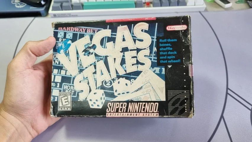 Jogo Vegas Stakes original Super Nintendo completo na caixa (veja as fotos)