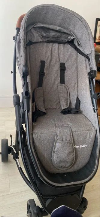 Carrinho de Bebê Prime Baby Tygo 6 com Moisés e Bebê Conforto - Foto 2