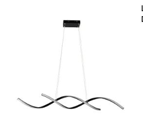 Luminária Pendente Led Preto Espiral Dna Moderno Sala Jantar 110V/220V - Foto 2