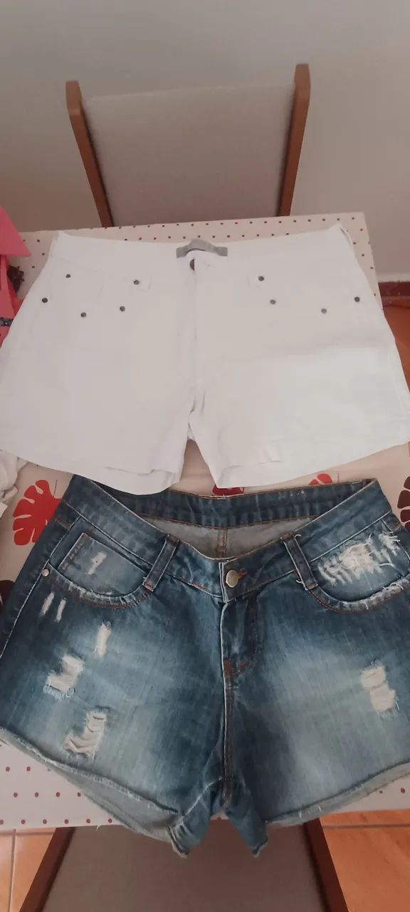 Shorts Jeans e Branco